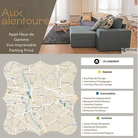 Cosy , Vue Imprenable, Parking Prive 公寓